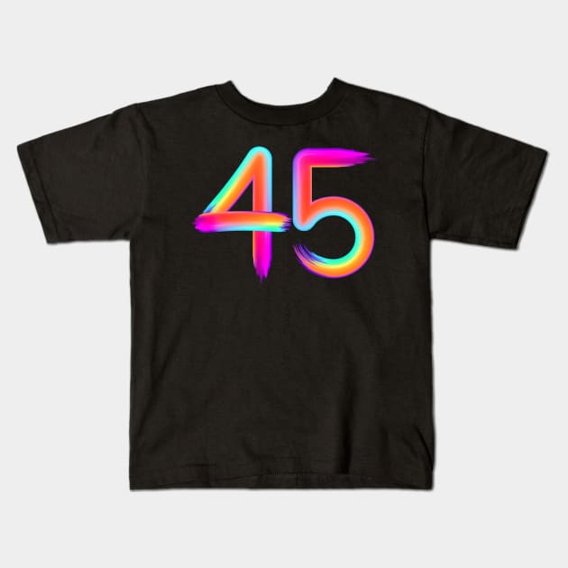 brushed 45 Kids T-Shirt by MplusC
